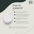 EVI Door Stop - White Stainless Steel Door Stop with Adhesive and Screw Fastening, Protective Rubber