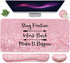 Large Mouse Pad and Keyboard Wrist Rest, 4-in-1 Gaming Desk Pad with Wrist Support for Home Office Study Game-Pink