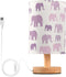ALAZA Bedside Table Lamp Elephant Purple Lamp for Girls Boys Bedroom with