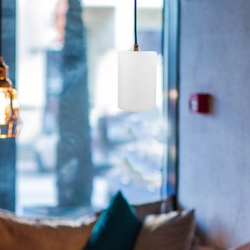 E27 14x14x20cm ABOOFAN Drum Lamp Shade Natural Linen Lampshade Clip on Lamp Covers Burlap Light Shade for Table Floor