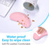 Dapesuom Ergonomic Memory Foam Mouse Wrist Rest, PU Leather Hand Rest Pad Cushion for Gaming, Pink