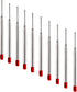 HeTaoCat Red Ink Refill Pack of 5, Replaceable Medium Point Ballpoint Pen Refills (Red)