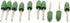 10 pc 10 mm (3/8 Inch) Bullet Rubber Rotary Tool Polishing Burr with 3 mm (1/8 Inch) Shank for Dremel Rotary Tools