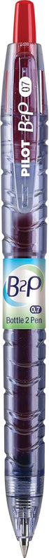 PILOT B2P Bottle to Pen, Refillable & Retractable Rolling Ball Gel Pen Made From Recycled Bottles, 12-Pack