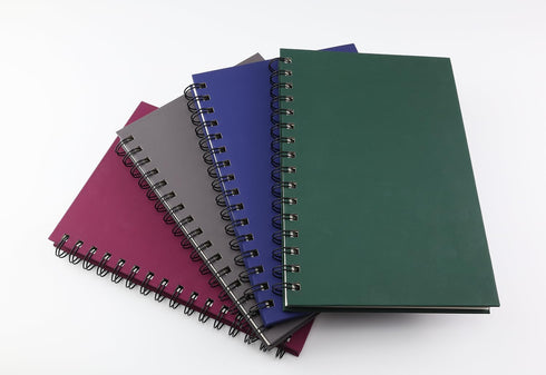 Spiral Notebook Journal, 4 Pack A5 Hardcover Notebooks, 5.7" x 8.5", 160 Pages, College Ruled