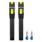 2PC 50km Visual Fault Locator Fiber Optic Tester with 2pc Singlemode 9/125µm FC Male to LC Female Adapter
