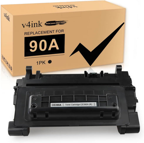 v4ink Compatible CE390A Toner Cartridge Replacement for HP 90A, Works with Laserjet Enterprise 600 Series, 1-Pack