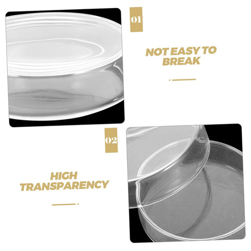 10pcs Science Experiment Kit Glass Petri Dishes Cell Culture Plates Vented Lids Lab Equipment for Students Microbiology