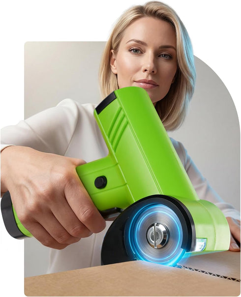 Mercmind Cardboard Cutter Electric, 4-Speeds No-Jam Cutting & 60 Min Long-Lasting, Rotary Box