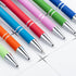 PASISIBICK 12 Pieces Rainbow Rubberized Ballpoint Pen with Stylus Tip, Premium Metal Pen (Pack of 12)