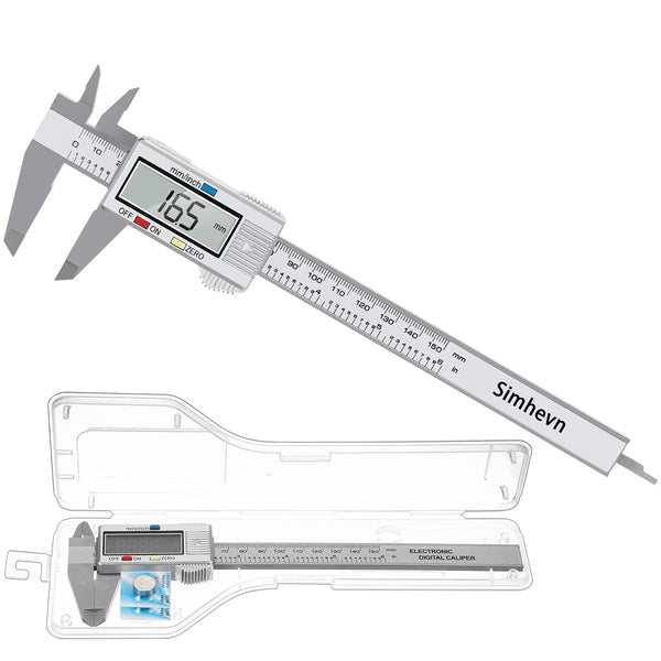 Electronic Digital Caliper, LCD | 0 to 6 inch, inch/mm Conversion, Automatic Shutdown, Ideal for Home/Jewelry/DIY