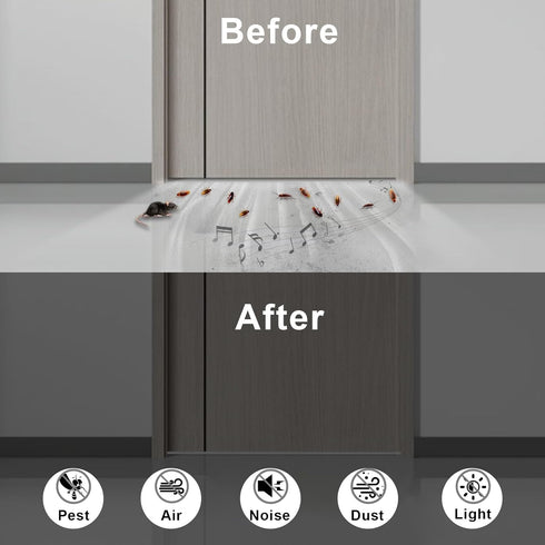 High Density Weatherproof Weather Stripping, Strong Adhesive Door Seal Strip for Sliding Door, Windows, Soundproof Foam