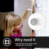 EUDEMON Adjustable Door Guard Stop, 2 Pack White Finger Pinch Guard, Easy to Install Adhesive Door Stopper