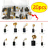 20Pcs Carbon Motor Brushes, Electric Motor Carbon Brushes 10 Different Sizes, Power Tool Replacement Parts,Electric Motor Carbon Brushes Replacement for Different Types of Carbon Brush Motors (20)
