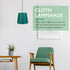 5.51x4.92x3.54In Bulb Hemobllo Clip-On Lampshade Cover Cotton Cloth Jade Lightweight Easy Installation Decorative