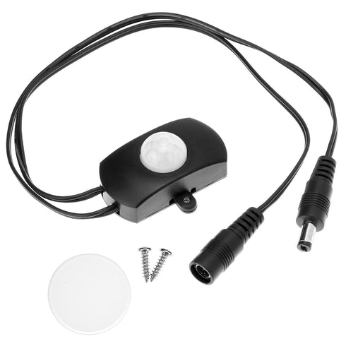 QWORK Mini PIR Motion Sensor Switch with Adjustable Light Sensor & Delay Timer,
