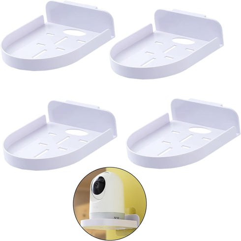 Nokiils 4 Pcs Security Camera Wall Mount, Baby Monitor Wall Mount, Adhesive Small