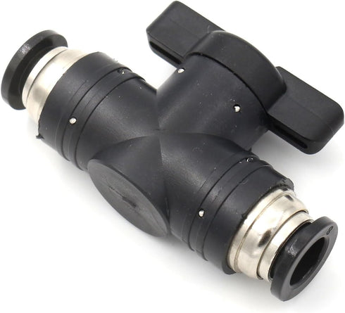 3/8 inch Push to Connect Ball Valve Union Air Flow Control Valve Quick Connect Tube Fittings Pneumatic Valve Air Hose Fittings 5pack