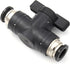 3/8 inch Push to Connect Ball Valve Union Air Flow Control Valve Quick Connect Tube Fittings Pneumatic Valve Air Hose Fittings 5pack