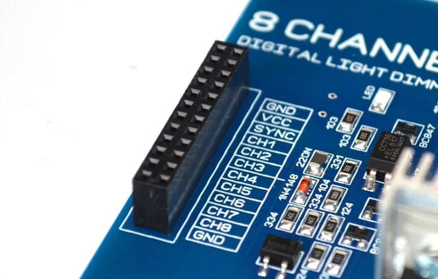8 Channel Digital AC Programmable Light Dimmer Module Controller Board, Arduino Raspberry Compatible, 50/60Hz 110V,