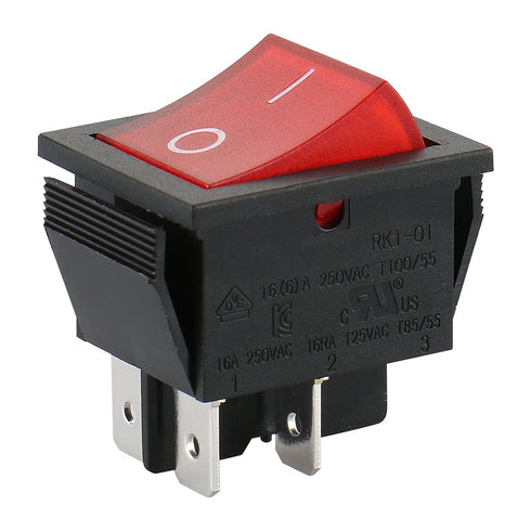 Baomain Boat Rocker Switch DPST ON/Off Snap, 4 Pin 16A/250V, Pack of 2