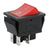 Baomain Boat Rocker Switch DPST ON/Off Snap, 4 Pin 16A/250V, Pack of 2