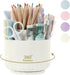 SKYDUE 360 Degree Rotating Desk Organizer, Dual-Purpose Pencil Pen Holder with 5 Slots for Office, School, Home Decor