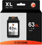 COCCINK 63XL Black Ink Cartridge for HP Envy 4520 4512 Deskjet 3630 3631 3632 3633 3640 Officejet 3830 4650 4652 5200