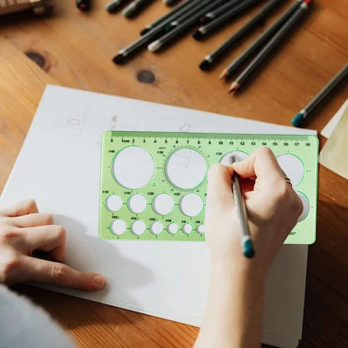 Circle Templates, 3 Pack Ellipse Drawing Stencils for Drafting and Measuring Tools for Artist Design and Drawing Aid