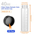 Kesell 10 Pack Clear Glass Sample Bottles 40ml Vial Empty Reusable Liquid Vials with Plastic Screw Cap & 5 Funnels