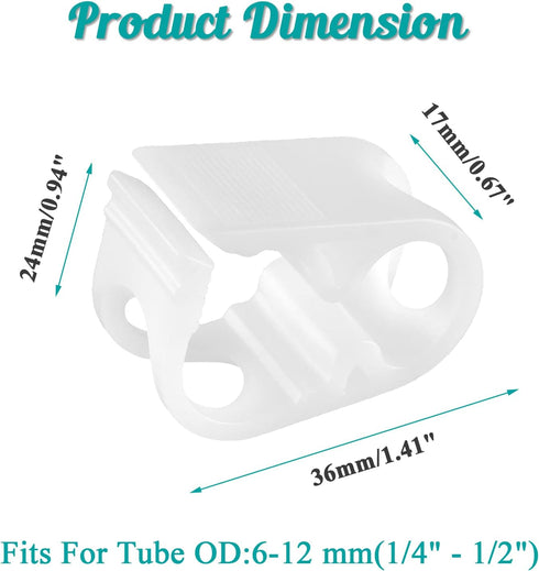 Adjustable Tube Clamp for 1/4" - 1/2" Plastic Tubing, Laboratory Pinch Valve Flow Control Hose Clamp - Pack of 5