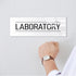 Laboratory Sign White 9x3 Inch - Indoor Self Adhesive Door Wall Sign Minimalism Design by Generic