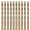 M35 Cobalt Drill Bit Set, 8.5mm, 10 Pieces for Hard Metals, Exceptional Heat Resistance, Industrial-Grade