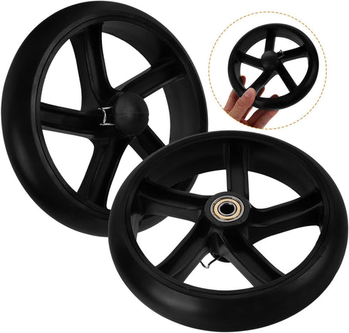 2pcs Unomor Heavy Duty Laundry Cart Wheels Rolling Shopping Cart Wheel Replacement