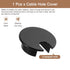 uxcell Cable Hole Cover 1-3/8"(35mm), Zinc Alloy Desk Cable Wire Cord Grommet for Office