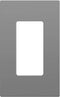 ENERLITES Grey Screwless Decorator Wall Plate, 1-Gang Size, Unbreakable Polycarbonate Thermoplastic, Glossy
