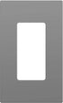 ENERLITES Grey Screwless Decorator Wall Plate, 1-Gang Size, Unbreakable Polycarbonate Thermoplastic, Glossy