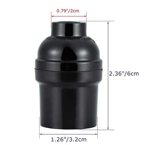 18 Pack E26 Bulbs Light Socket,Standard Screw-in Lamp Socket Holder for Edison Retro Pendant Lamp Basic Black