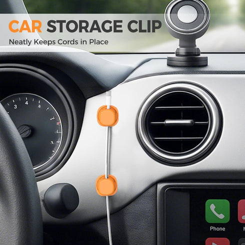 (3, Kruggo Magnetic Cable Clips Rotatable, Under Desk Cable Management, Strong Magnetic Cable Clips Cord Holder