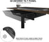 Under Desk Mounted Sliding Drawer with 60 Degree Tilt Panel, 15'' Long & 9'' Deep Storage Organizer for Sit Stand