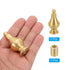 PATIKIL 24.5 52mm 3 Set x Lamp Finials Caps Knob, Solid Brass Lamp Shade Top Decoration Screw Cap Nuts with Brass
