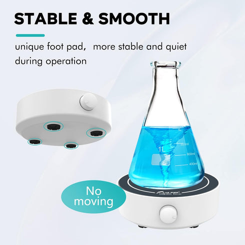 LAB FISH Laboratory Magnetic Stirrer 200-1800PRM Magnetic Mixer Max Stirring 3000ml Capacity Stir Plate with 4 PCS Stir