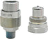 Taper Face Coupling 3/8' NPT with 2 Dust Caps C-604 10,000 PSI High Pressure High Flow Connect and Disconnect Hydraulic Quick Couplings by ZUDKSUY