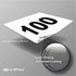 iSYFIX White Consecutive Number Stickers – 1 to 100, 1-inch Vinyl Self Adhesive Decal for Organizing, Indoor/Outdoor