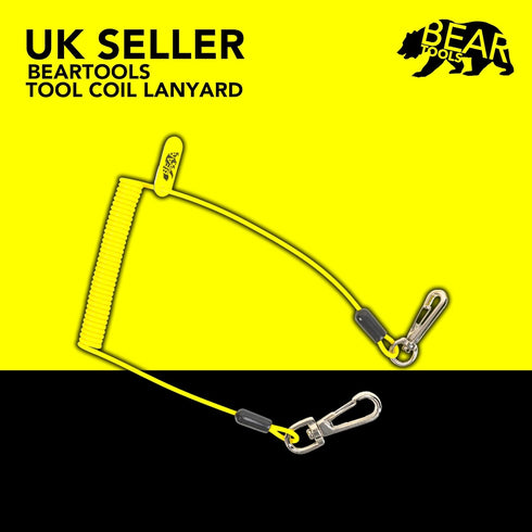 Coil Tool Lanyard by BearTOOLS, Max Load 2lbs, Ultra-Compact Design for Safety of Lightweight Hand Tools