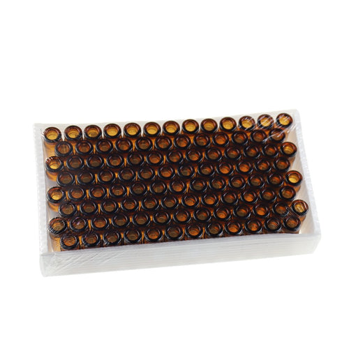 Amber Glass Crimp Top Vial, 2 mL, 11 mm Wide Opening, 12 mm x 32 mm, Pack of 100