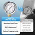 0-200 psi Pressure Gauge, 2" Dial Size, 1/8 NPT Lower Mount, Waterproof Stainless Steel Case for Pneumatic Regulator