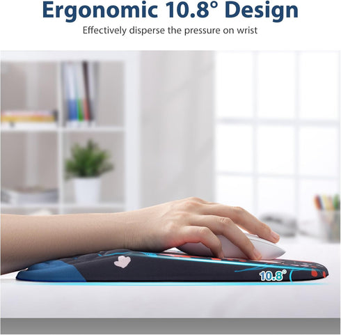 EYROZILL 3 1 Set(Flower) in Ergonomic Mouse Pad and Keyboard Wrist Rest, Cute Mouse Pad with Wrist Support Massage