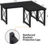 Honiter 2 Tier Desktop Organizer Shelf, Freestanding Small Bookshelf for Office Storage, Black Desk Display Rack