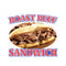 JHall Graphics Roast Beef Snadwich Concession Restaurant Food Truck Die-Cut Vinyl Sticker 8"